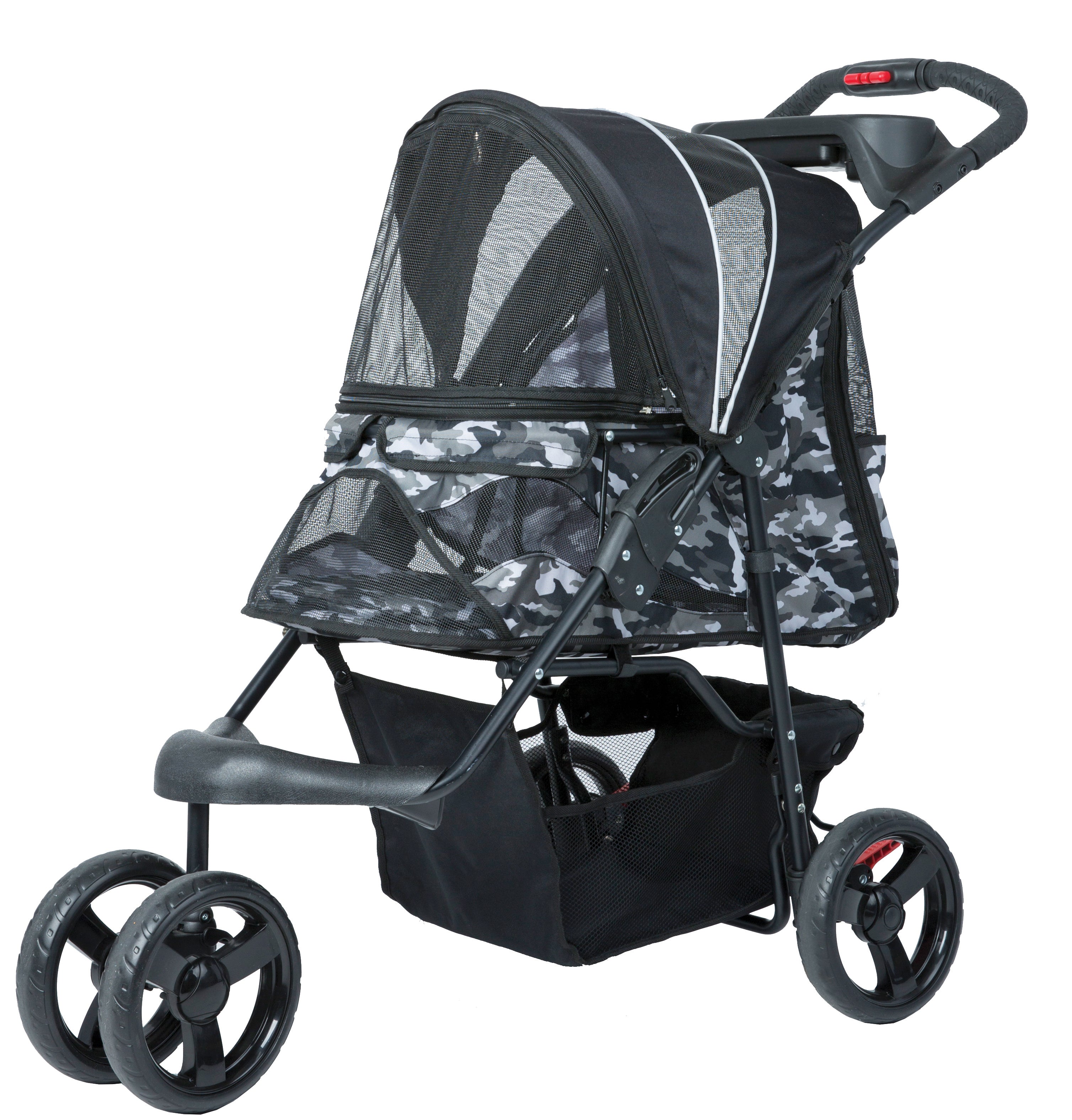 OPEN BOX Black Camo Pet Stroller Petique Inc