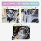 3-in-1 Travel Tri-Fold Pet Stroller: Detachable Carrier, Car Seat, Patented Pee Pad Insert, Lightweight, Collapsible, Pump-Free Wheels, Storage, Ventilation, Dual Wheel Brake, for Dogs, Cats, Small Animals, Supports up to 55 LBS