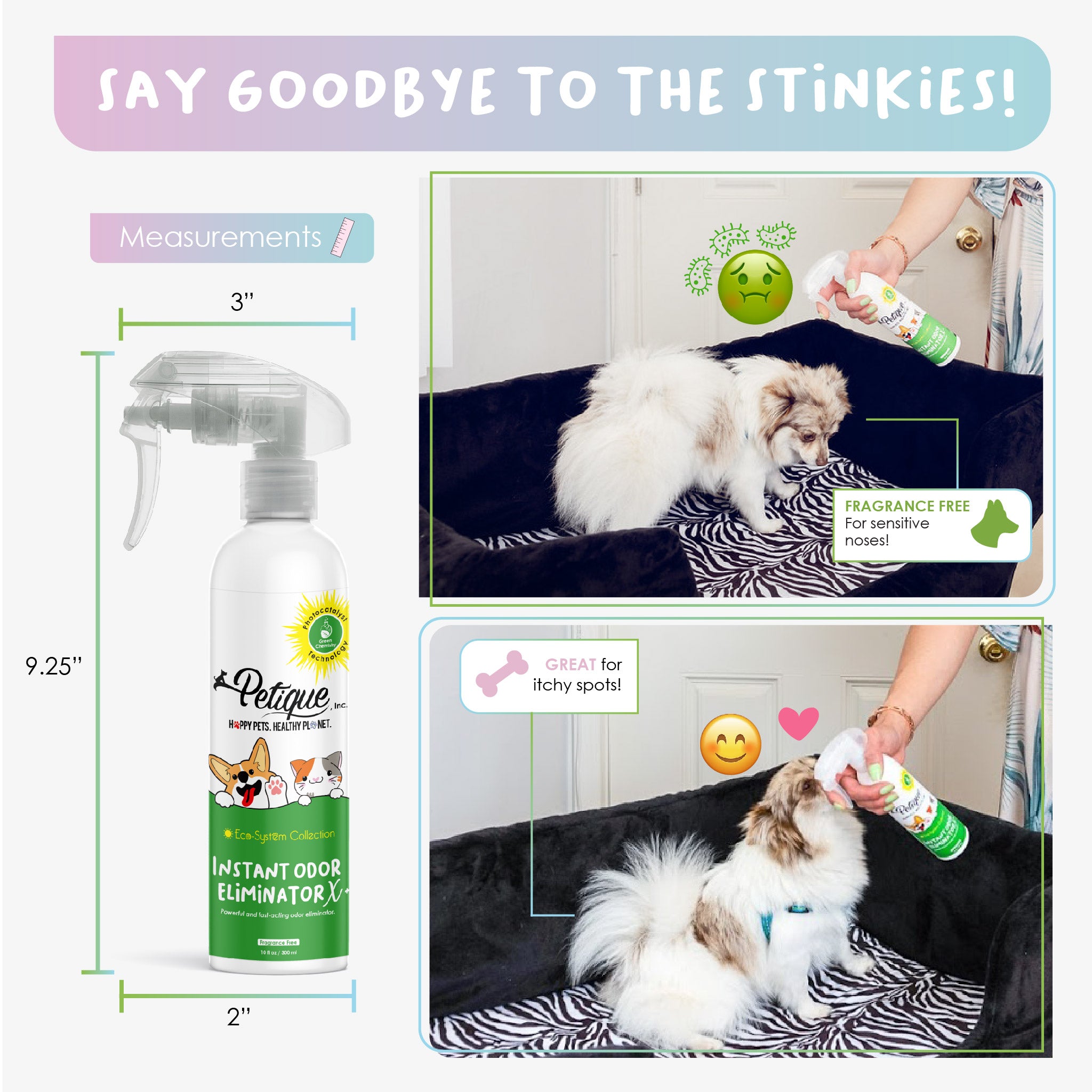 Instant Odor Eliminator X Safe Non Toxic Photocatalyst Technology Pet Safe Fragrance Free Removes Strong Pet Odors Fast