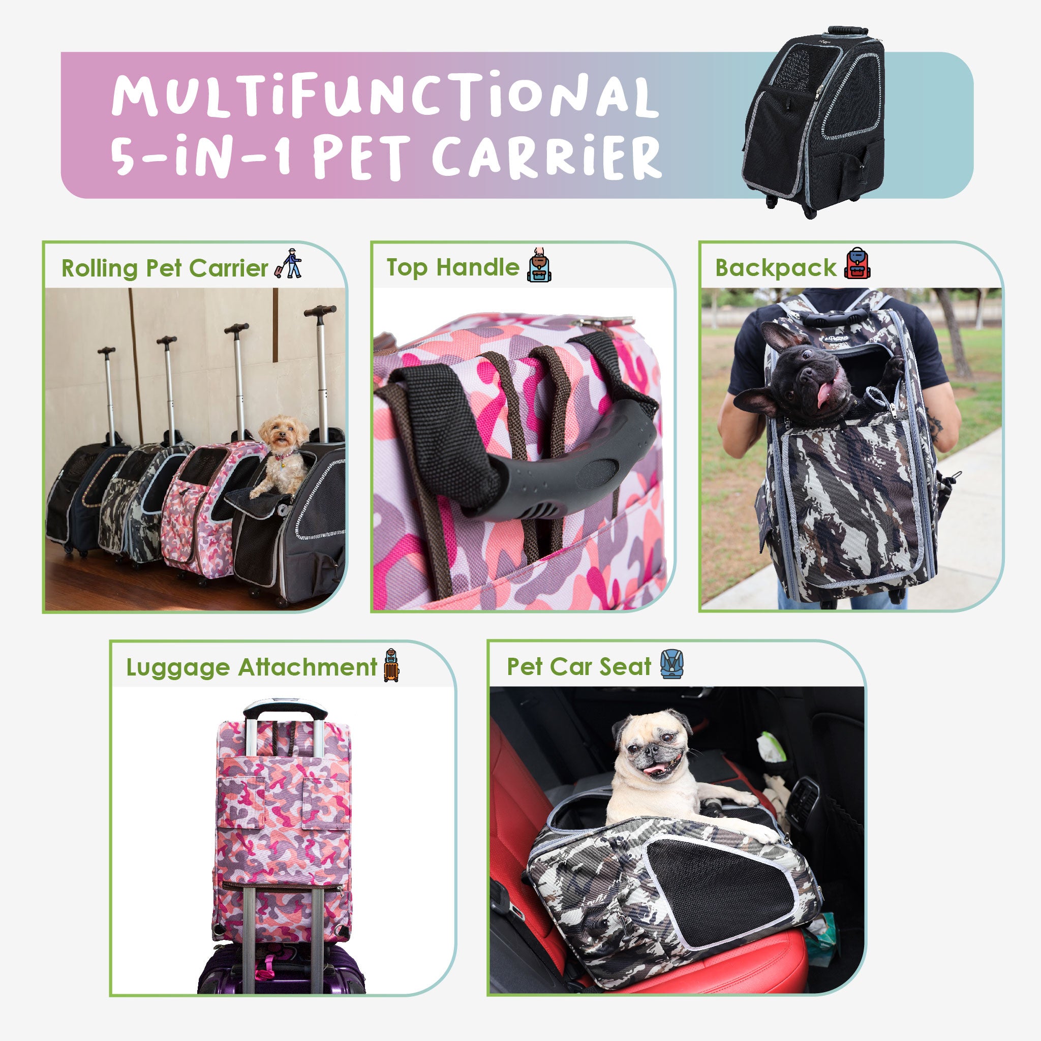 Best rolling shop pet carrier