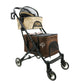 OPEN-BOX | Two Level Pet Stroller + Detachable Car Seats for Multiple Pets in Brown