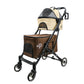 OPEN-BOX | Two Level Pet Stroller + Detachable Car Seats for Multiple Pets in Brown