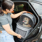 3-in-1 Travel Tri-Fold Pet Stroller: Detachable Carrier, Car Seat, Patented Pee Pad Insert, Lightweight, Collapsible, Pump-Free Wheels, Storage, Ventilation, Dual Wheel Brake, for Dogs, Cats, Small Animals, Supports up to 55 LBS