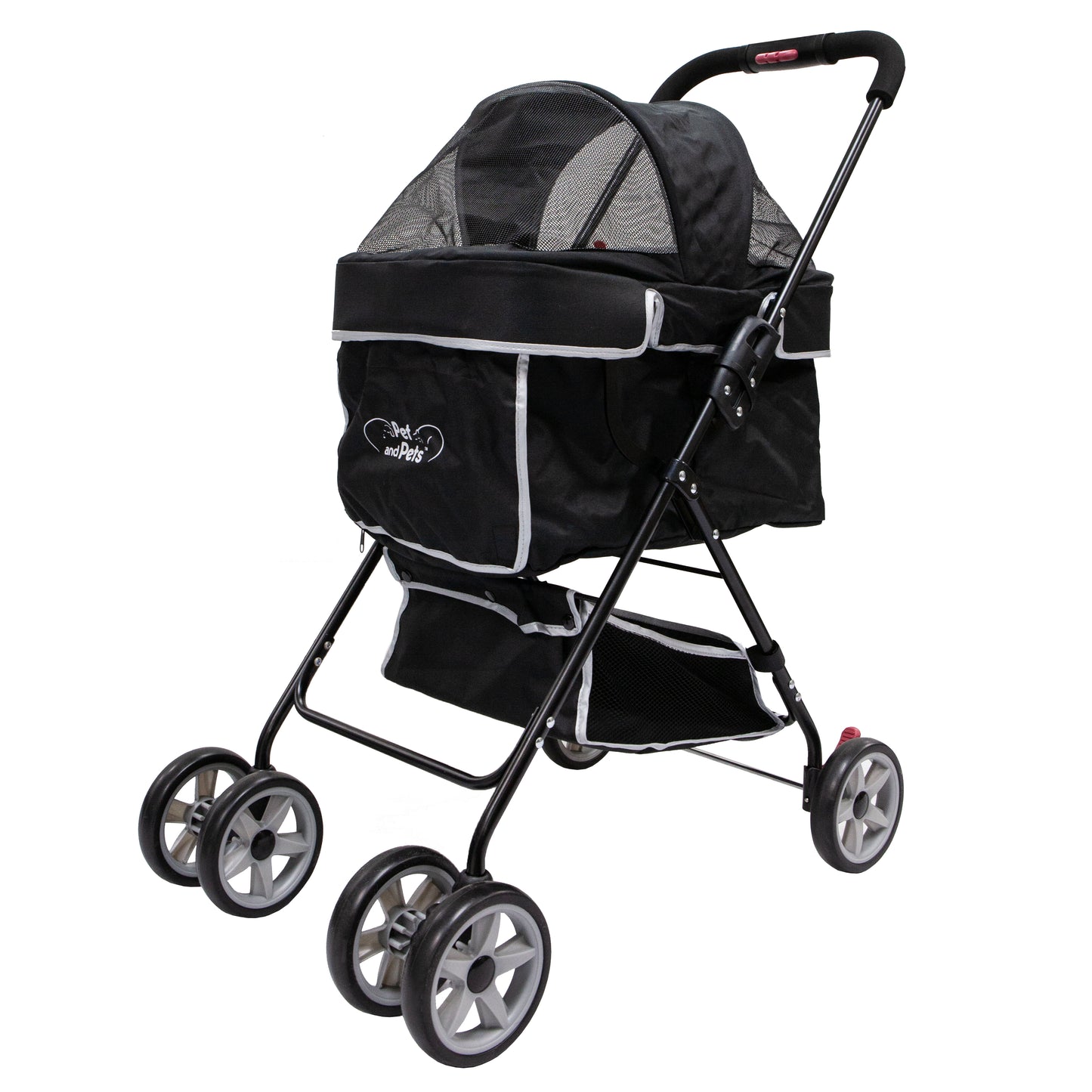 OPEN-BOX | Private Black Pet Stroller for Dogs and Cats