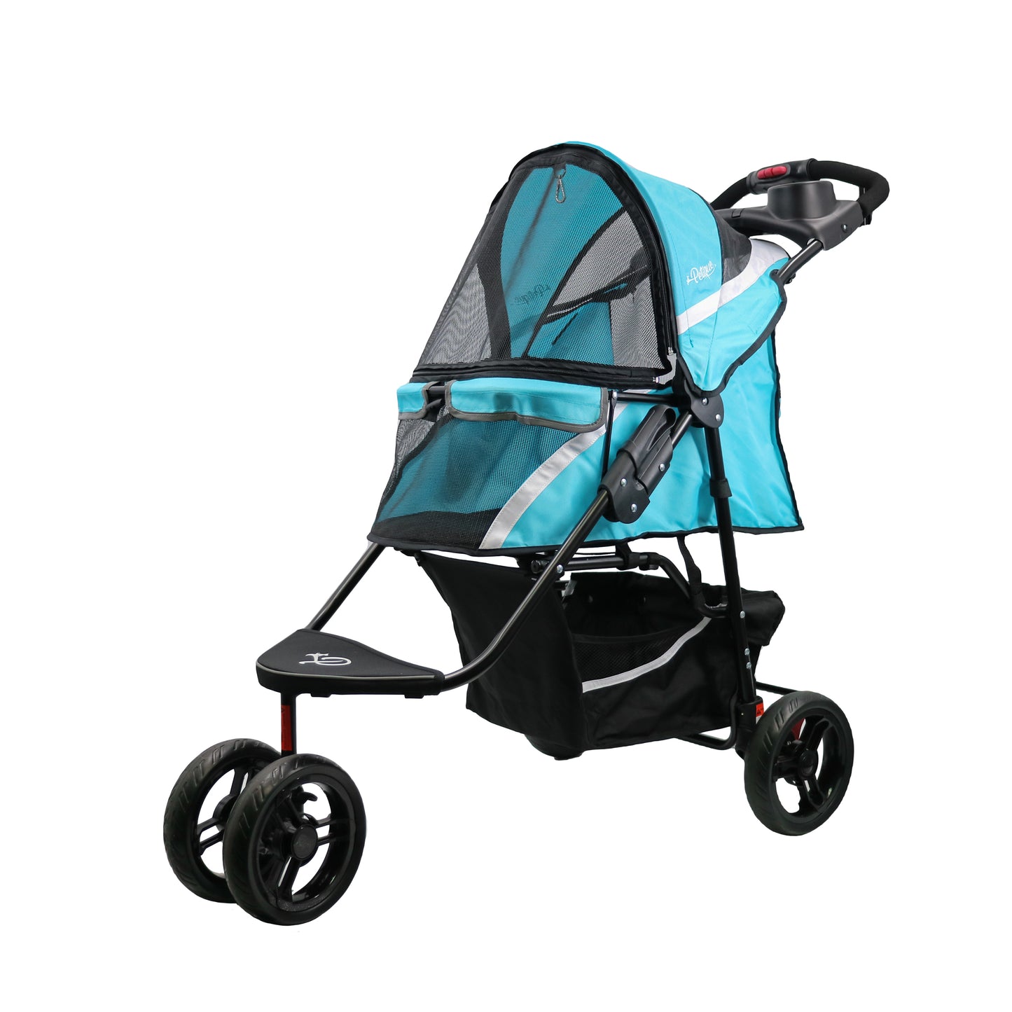 OPEN-BOX | Teal and Black Pet Stroller For Small/Medium Dogs and Cats