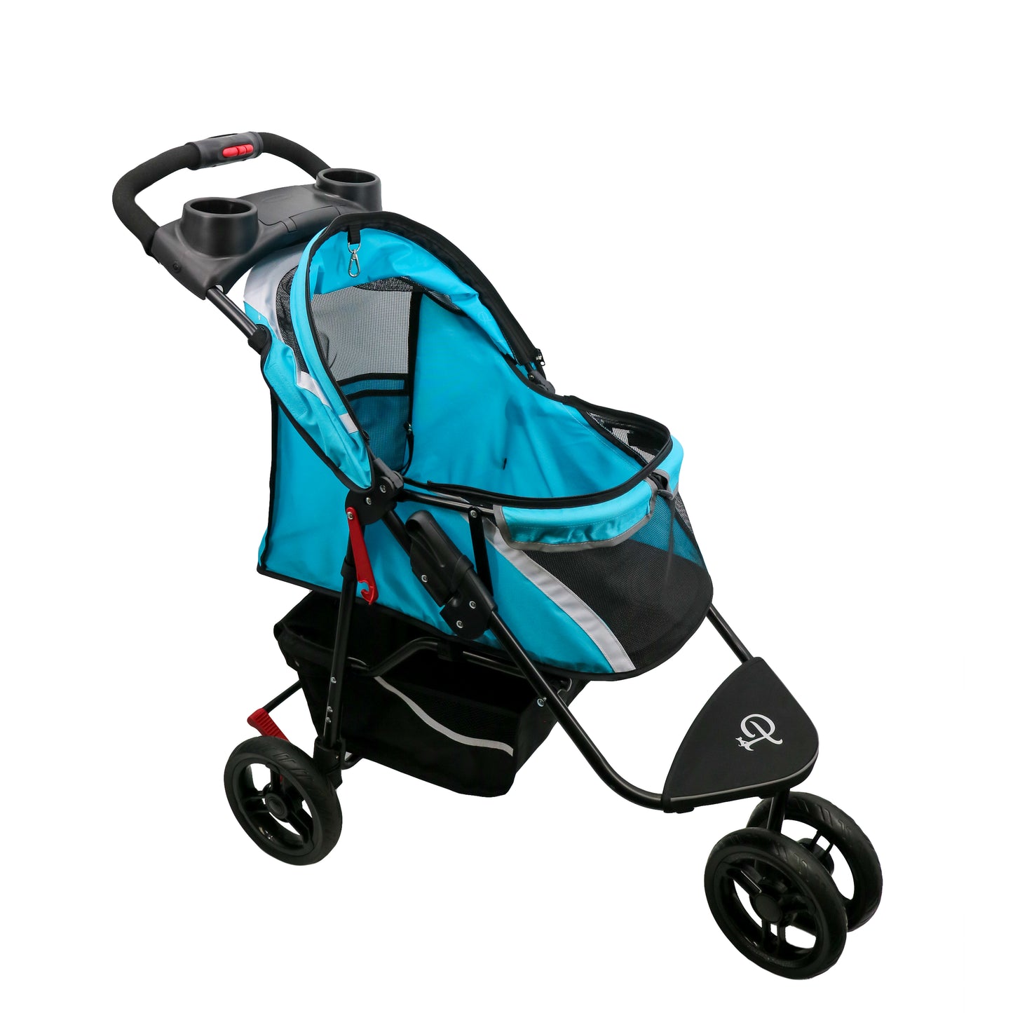 OPEN-BOX | Teal and Black Pet Stroller For Small/Medium Dogs and Cats