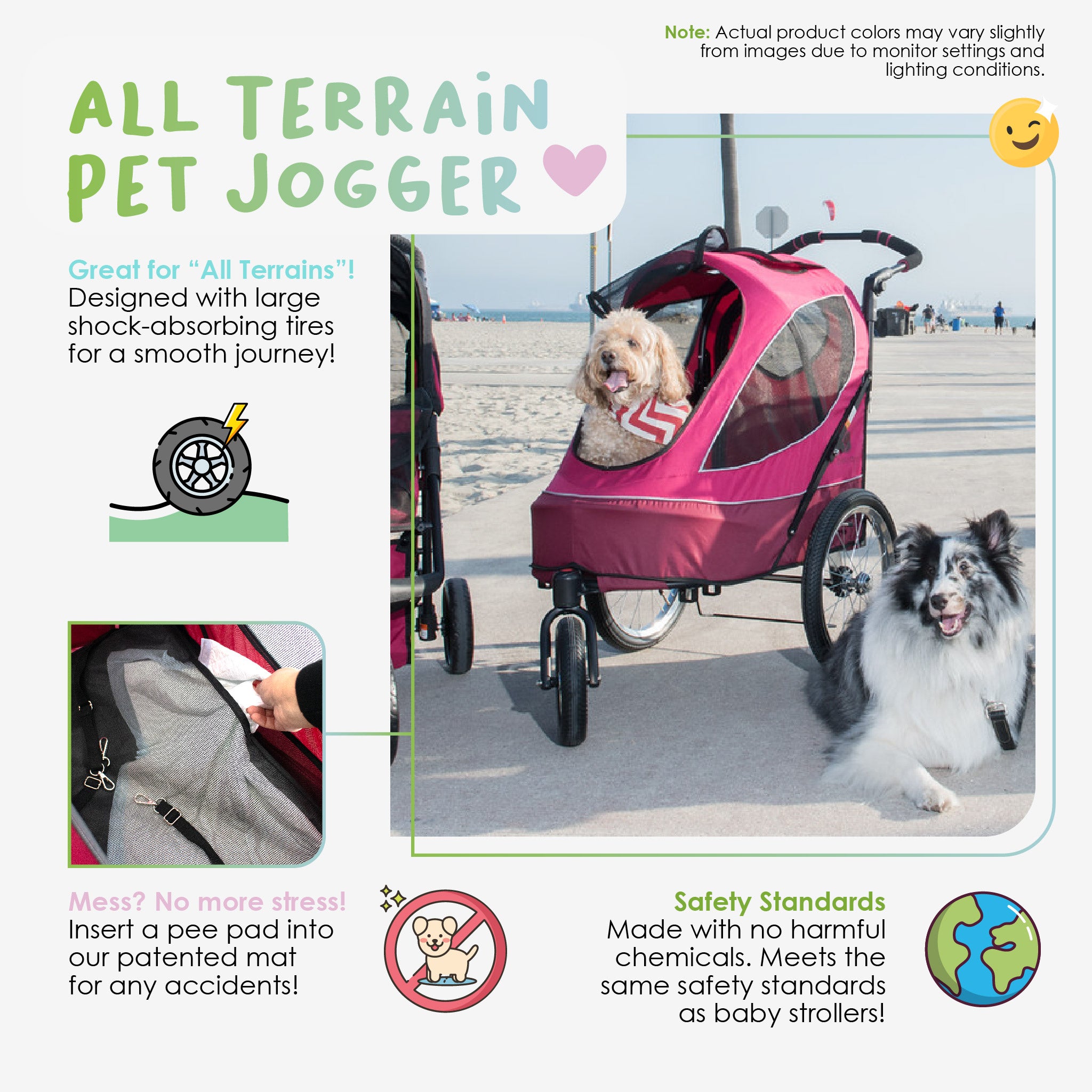 All Terrain Pet Jogger with Tire Pump