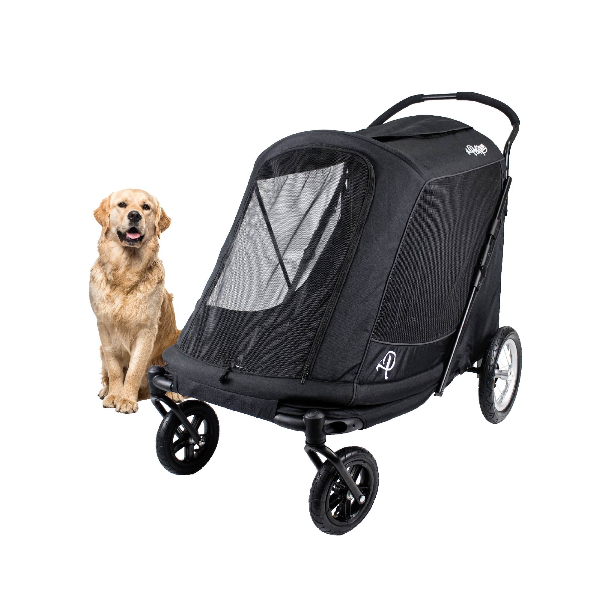 NEW IMPROVED Apollo Elite Pet Stroller Sturdy Ramp Low to Ground Petique Inc