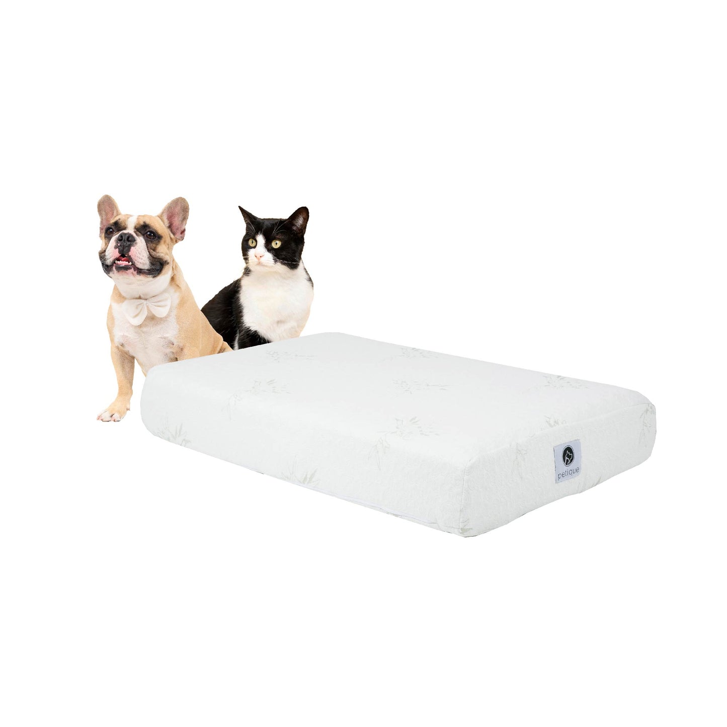 PETIQUE Bamboo Orthopedic Memory Foam Pet Bed - Small/Medium/Large, Sustainable, Non-Toxic, Hypoallergenic, for Dogs/Cats/Other Animals