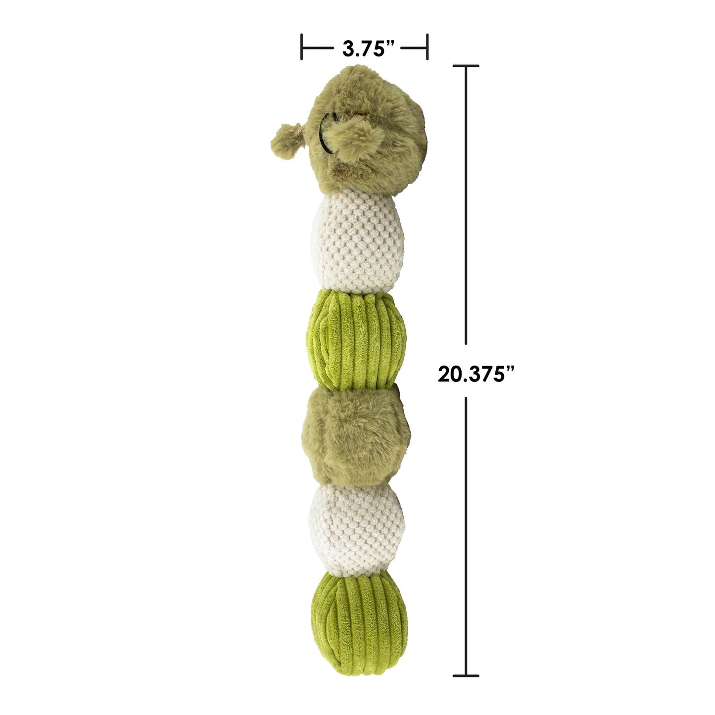 Craig the Tough Hemp Caterpillar Dog Toy: Durable Squeaky Balls, Crinkle Material for Interactive Play, Eco-Friendly Hemp Antennas, Reduces Boredom & Destructive Behavior