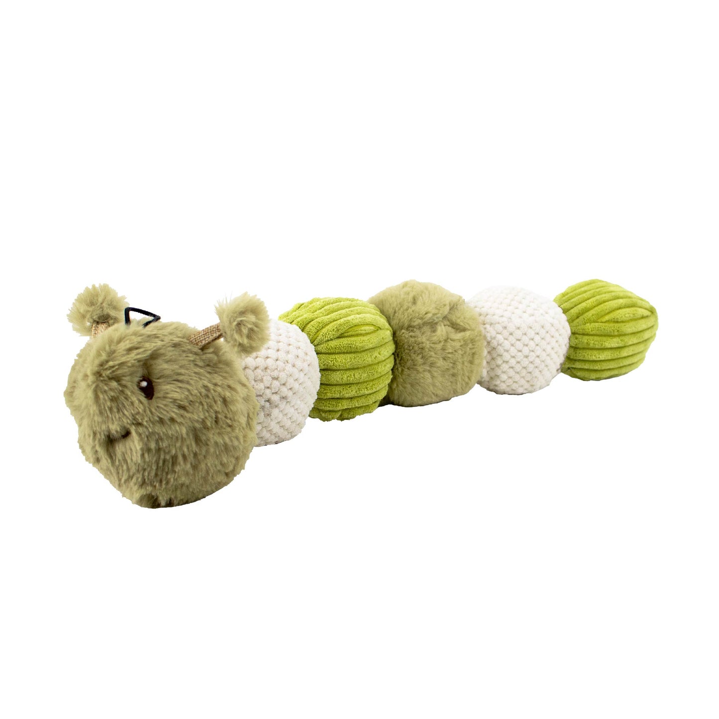 Craig the Tough Hemp Caterpillar Dog Toy: Durable Squeaky Balls, Crinkle Material for Interactive Play, Eco-Friendly Hemp Antennas, Reduces Boredom & Destructive Behavior