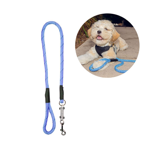 Tug Control Dog Leash - Reflective, Shock Absorber, Comfortable Grip, Sleek Design, Strong Weave Accent, for Small/Medium/Large Dogs/Cats/Pets