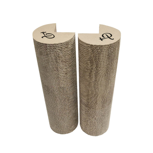 Kitty Corner Cat Scratching Post (2 Pieces): Eco-Friendly, Sustainable, Compostable, Non-Toxic, Double Stick Foam Tape Included, Durable Cardboard, Patented, for Cats