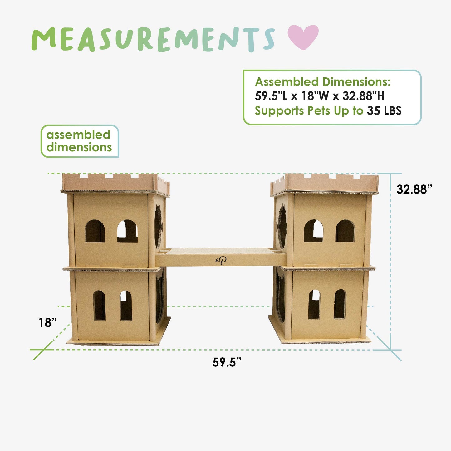 London Bridge Cat House: Safe, Sustainable, Fun, Non-Toxic, Sturdy, Easy Assembly, Eco-Friendly, 3 Levels, Multiple Scratch Boards, SUPPORTS UP TO 35 LBS