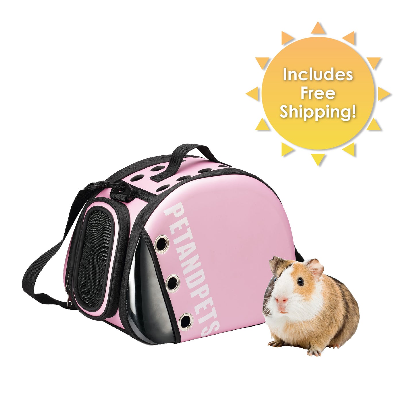 Macaron Pet Carrier: Optimal Airflow, Quality Mesh Windows, Peek-a-Boo Window, Collapsible, Adjustable Strap, Supports 25 LB