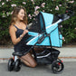 OPEN-BOX | Teal and Black Pet Stroller For Small/Medium Dogs and Cats