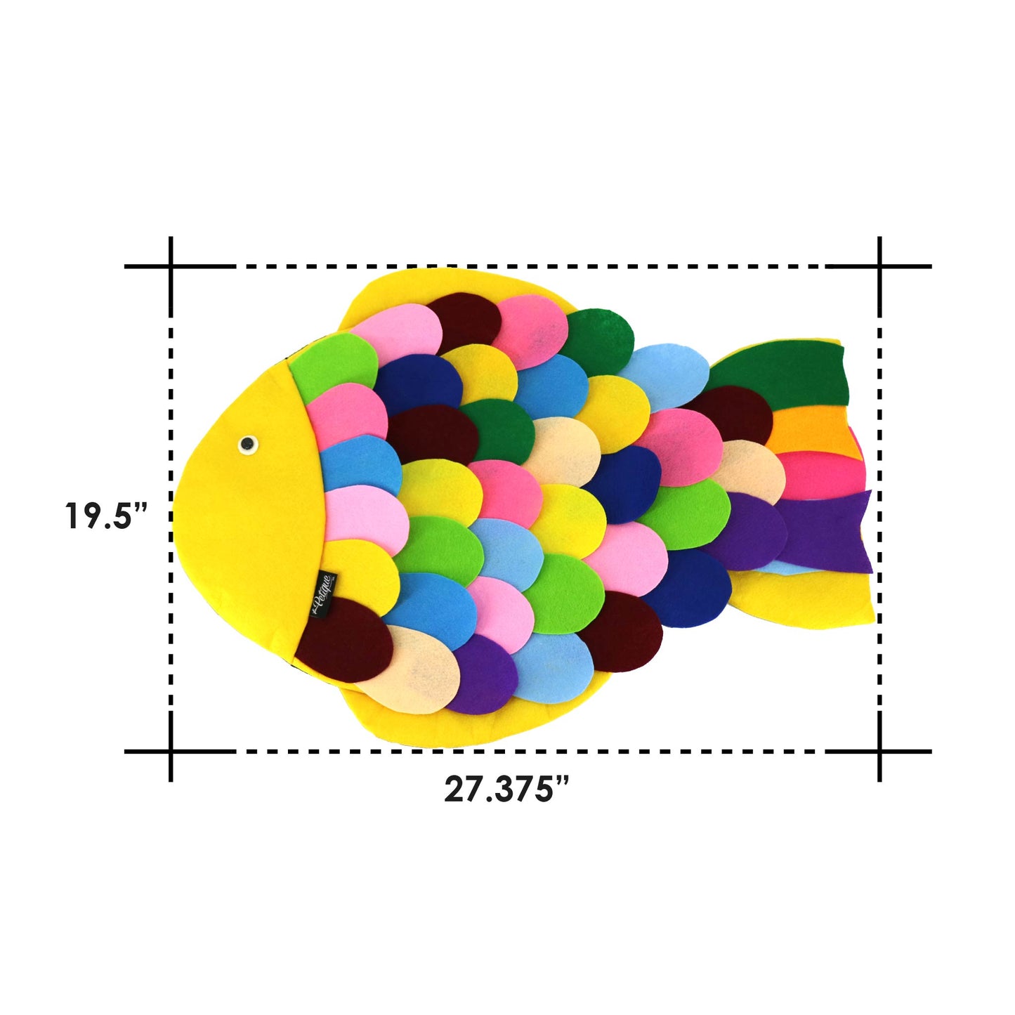 Snuffle Mat Puzzle Pad – Fish Colorful Felt for Treats, Interactive & Engaging, Easy to Clean, Handmade with Love. Mental & Physical Stimulation, Prevents Destructive Behavior, Slows Eating, Encourages Foraging Skills, Relieves Excess Energy, for Pets