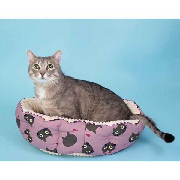 Petique Reversible Round Bed Pet Bed for Dogs Cats Small Animals Petique Inc