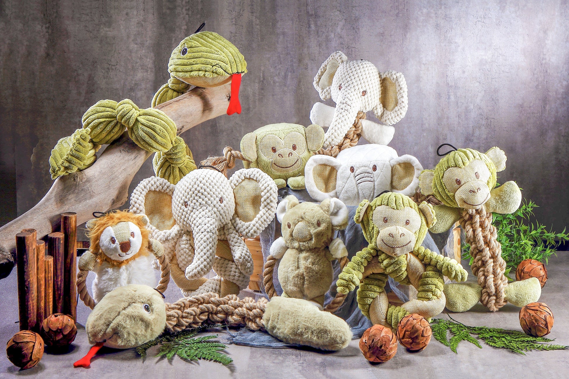 Mini Hemp Chunky Monkey and Elephant Dog Toys – Petique, Inc.